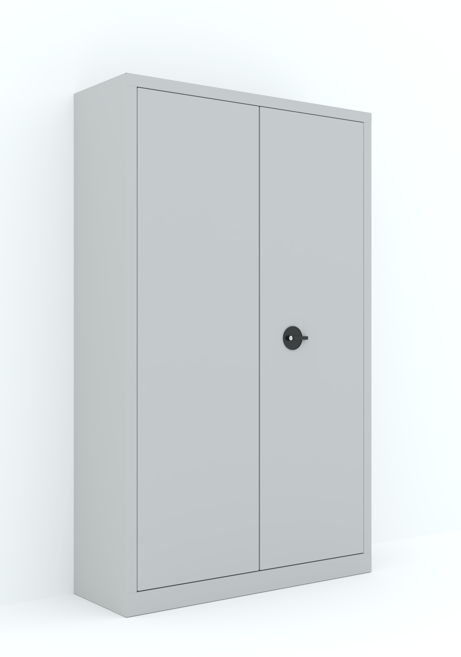 armoire haute portes battantes h198xl120xp43 gris en métal