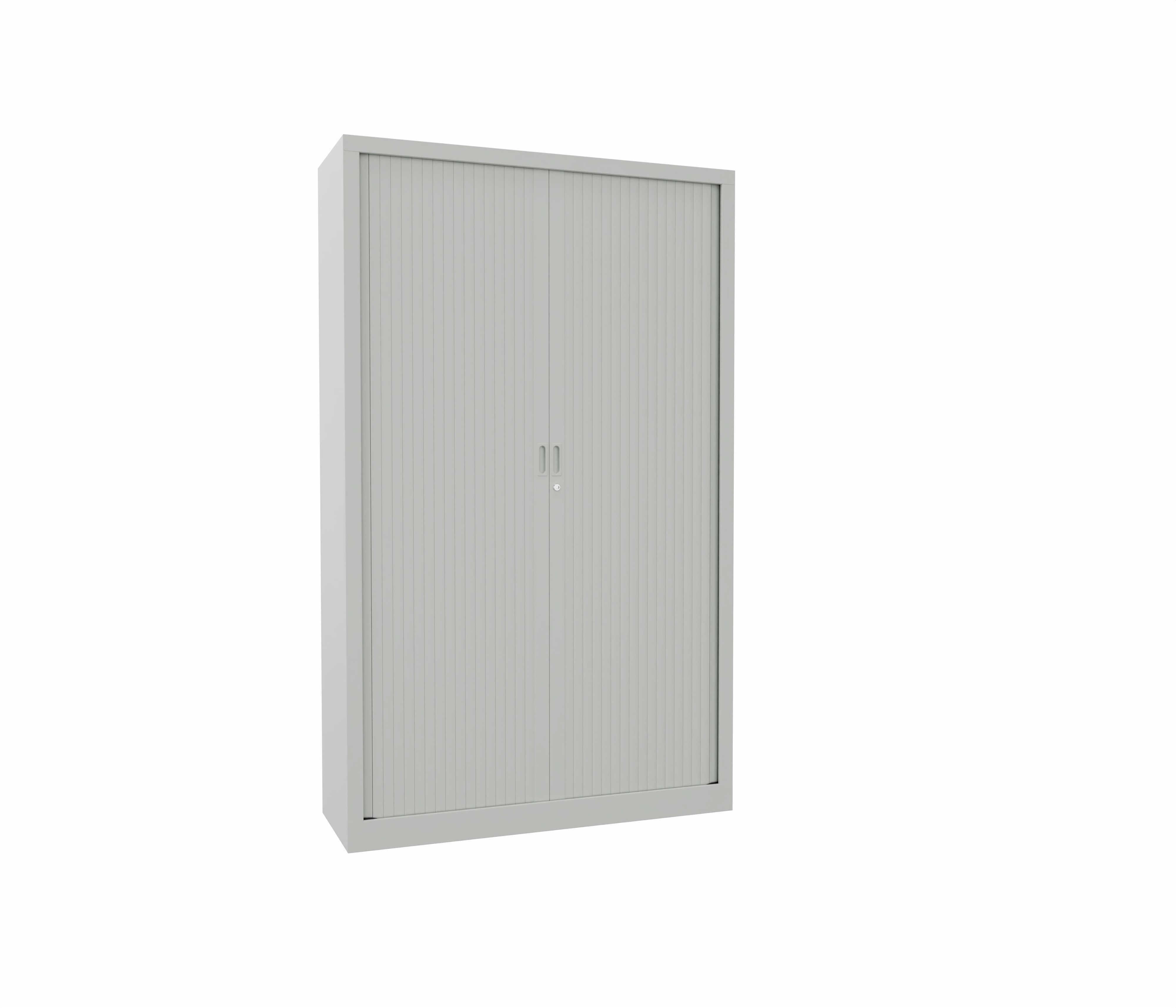 armoire haute à rideaux h198xl120xp43 gris en métal